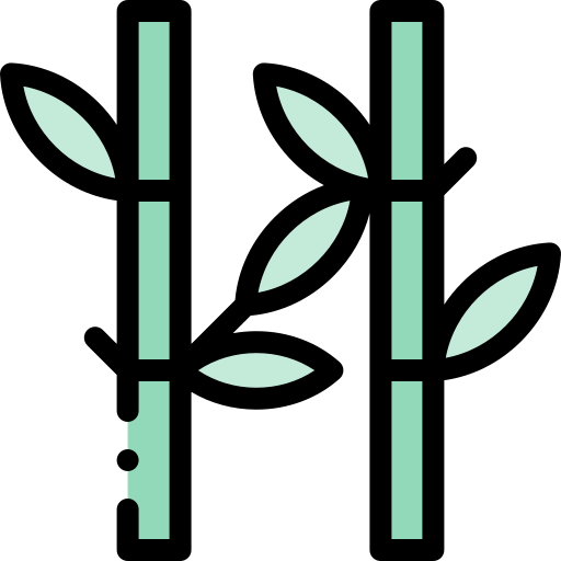 竹 Detailed Rounded Lineal color icon