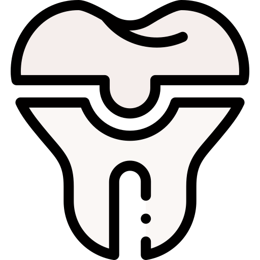 tandheelkundige kroon Detailed Rounded Lineal color icoon