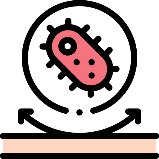 細菌 Detailed Rounded Lineal color icon