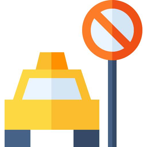 Taxi stop Basic Straight Flat icon