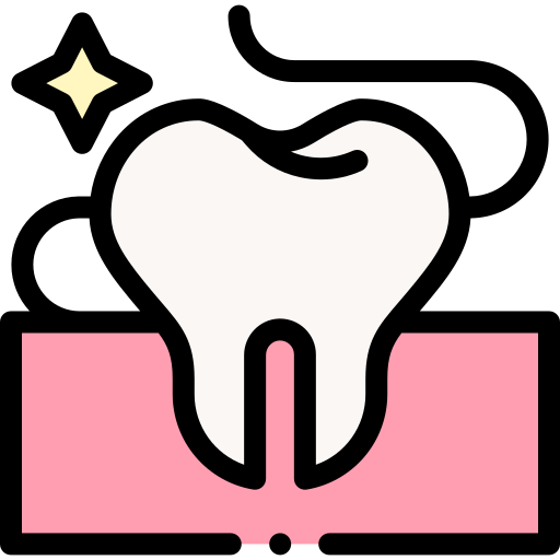 치실 Detailed Rounded Lineal color icon