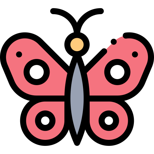 schmetterling Detailed Rounded Lineal color icon