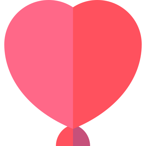 en forma de corazon Basic Straight Flat icono