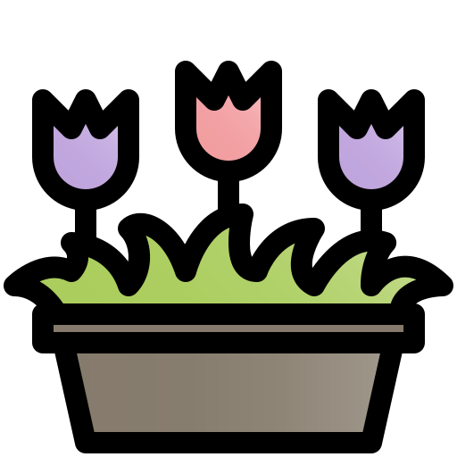 Flower pot Fatima Lineal Color icon