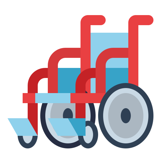 Wheelchair Ultimatearm Flat icon