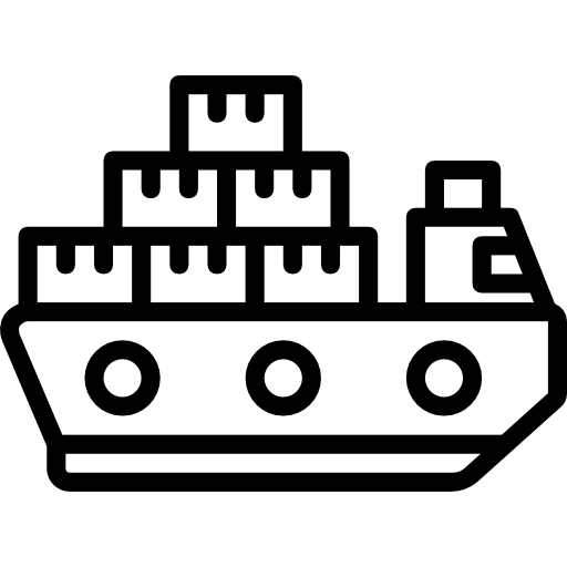 Cargo ship Basic Miscellany Lineal icon