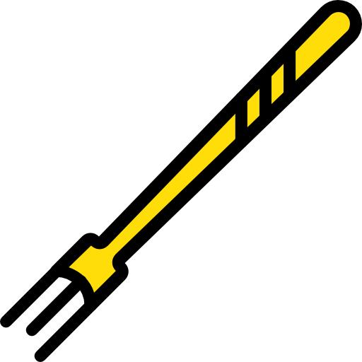 Fork Basic Miscellany Yellow icon