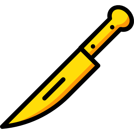 Knife Basic Miscellany Yellow icon