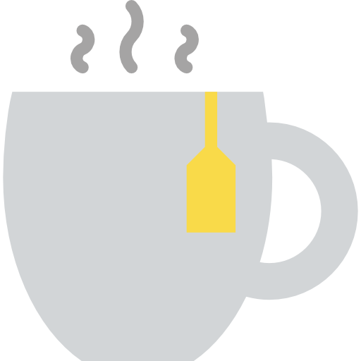 taza de té Basic Miscellany Flat icono
