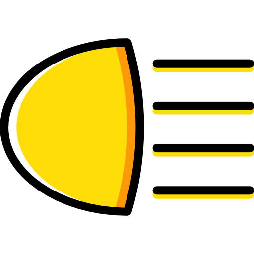 auto lichten Basic Miscellany Yellow icoon