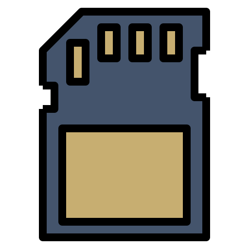 Mini sd card Generic Outline Color icon