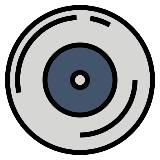 Compact disk Generic Outline Color icon