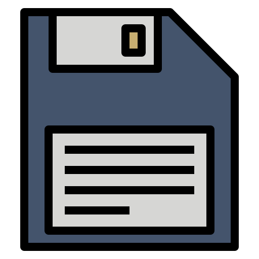 플로피 디스크 Generic Outline Color icon