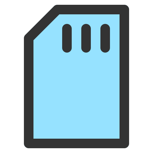 Sim card Generic Outline Color icon