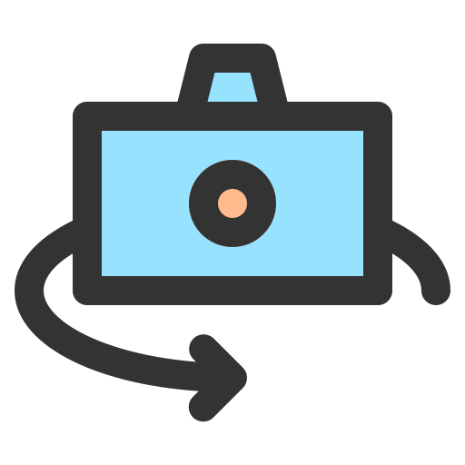 카메라 전환 Generic Outline Color icon