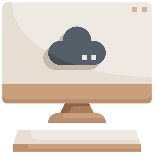 computación en la nube Justicon Flat icono