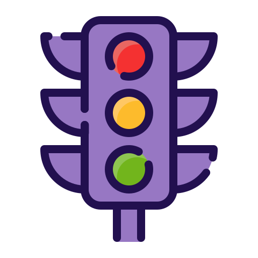 semáforos Generic Outline Color icono