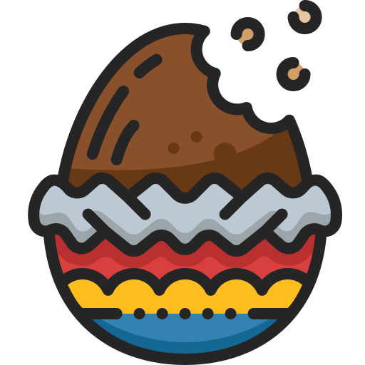 czekoladowe jajko Generic Outline Color ikona
