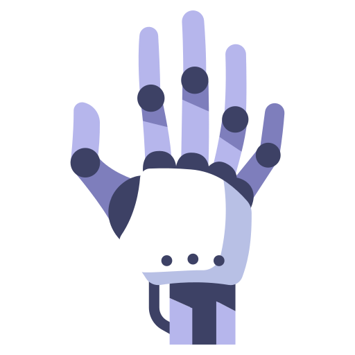 Robot hand MaxIcons Flat icon