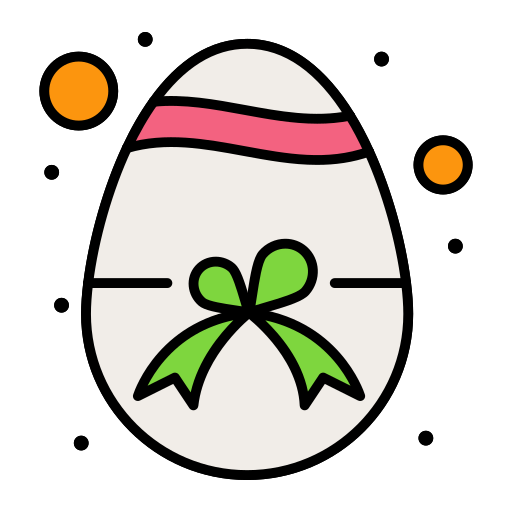 Easter egg Flatart Icons Lineal Color icon