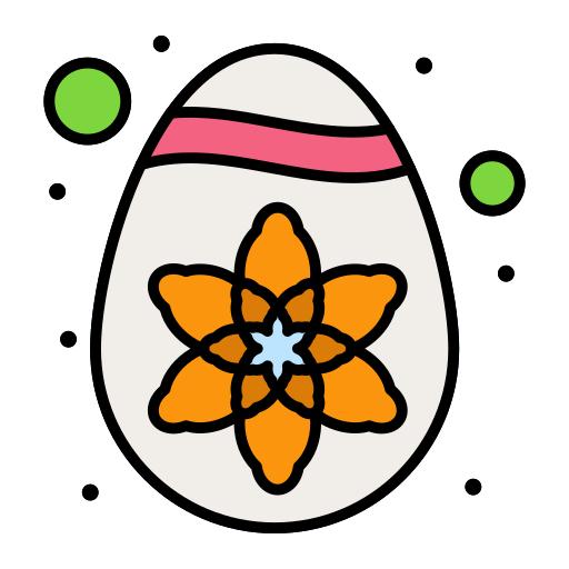 Easter egg Flatart Icons Lineal Color icon