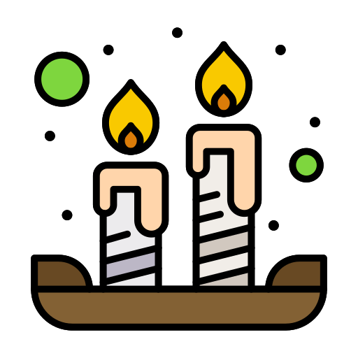 Candles Flatart Icons Lineal Color icon