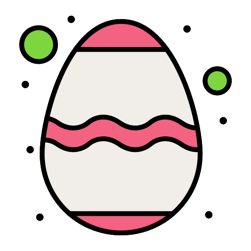 ovos de pascoa Flatart Icons Lineal Color Ícone