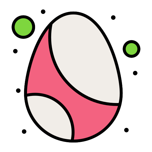 huevo de pascua Flatart Icons Lineal Color icono