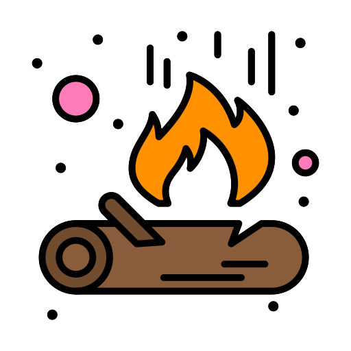 lagerfeuer Flatart Icons Lineal Color icon