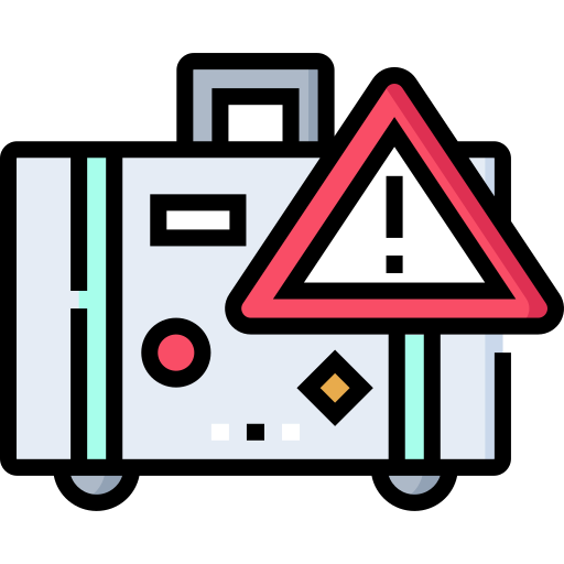 advertencia de viaje Detailed Straight Lineal color icono