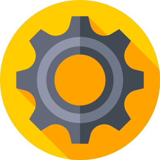 Gear Flat Circular Flat icon