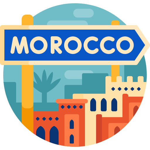 marocco Detailed Flat Circular Flat icona