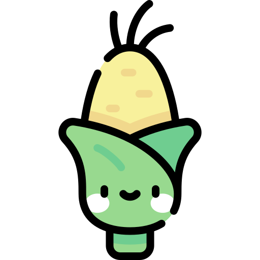 Corn Kawaii Lineal color icon