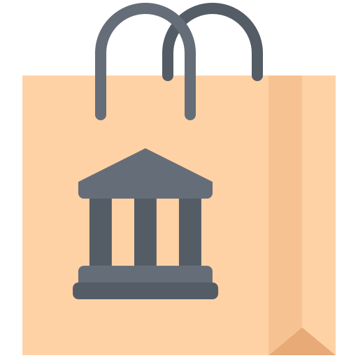 Shopping bag Coloring Flat icon