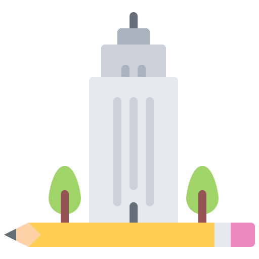 Architecture Coloring Flat icon
