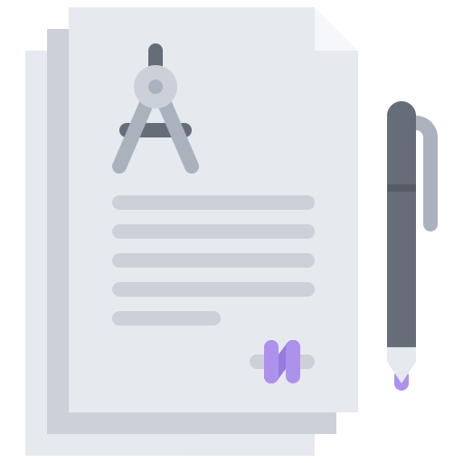 Contract Coloring Flat icon