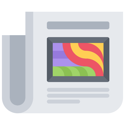 zeitung Coloring Flat icon