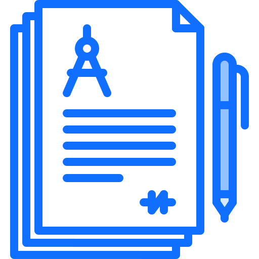 Contract Coloring Blue icon