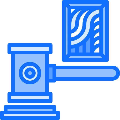 Auction Coloring Blue icon