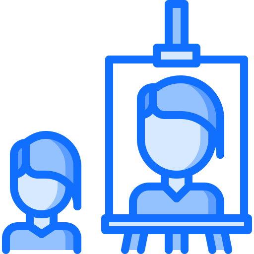 Portrait Coloring Blue icon