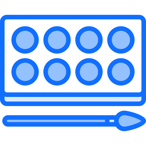 Color palette Coloring Blue icon