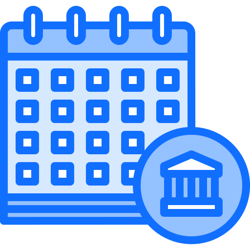 Calendar Coloring Blue icon