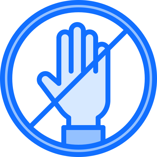 no toques Coloring Blue icono