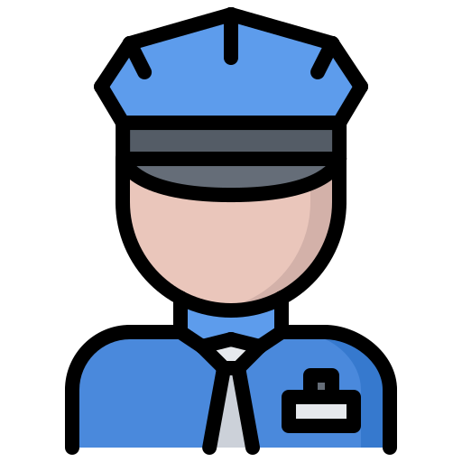 Security guard Coloring Color icon