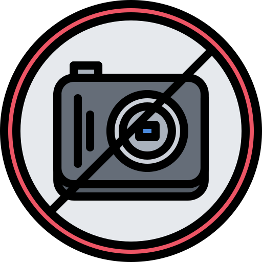 카메라 금지 Coloring Color icon