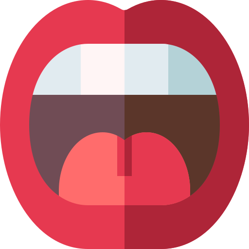 open mond Basic Straight Flat icoon