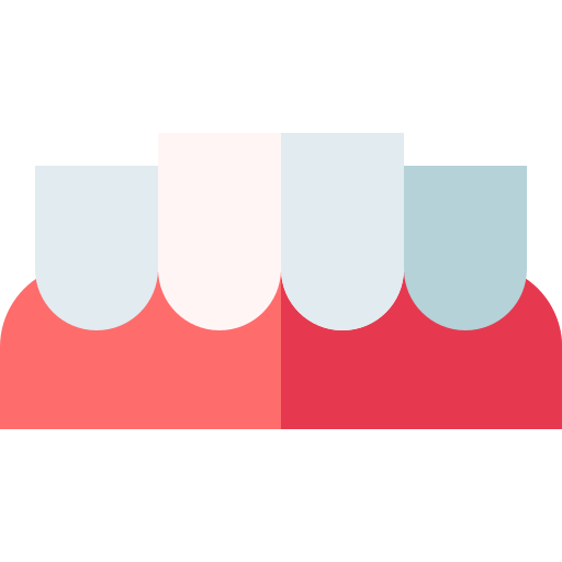dientes falsos Basic Straight Flat icono