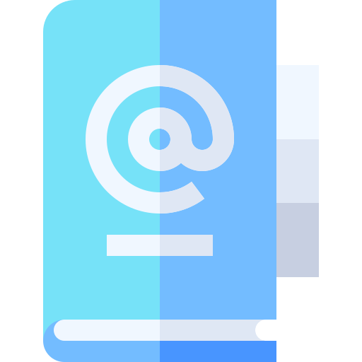 adresboek Basic Straight Flat icoon