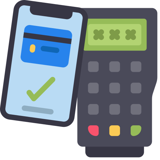 Mobile payment Juicy Fish Flat icon