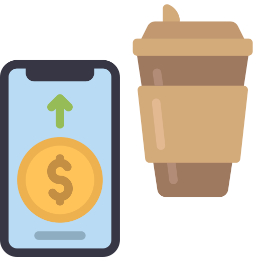 Mobile payment Juicy Fish Flat icon